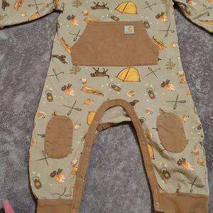 Carhartt Kids' Outdoor Adventure Footie - Brown and Tan Set Of TWO... YES 2PIECE